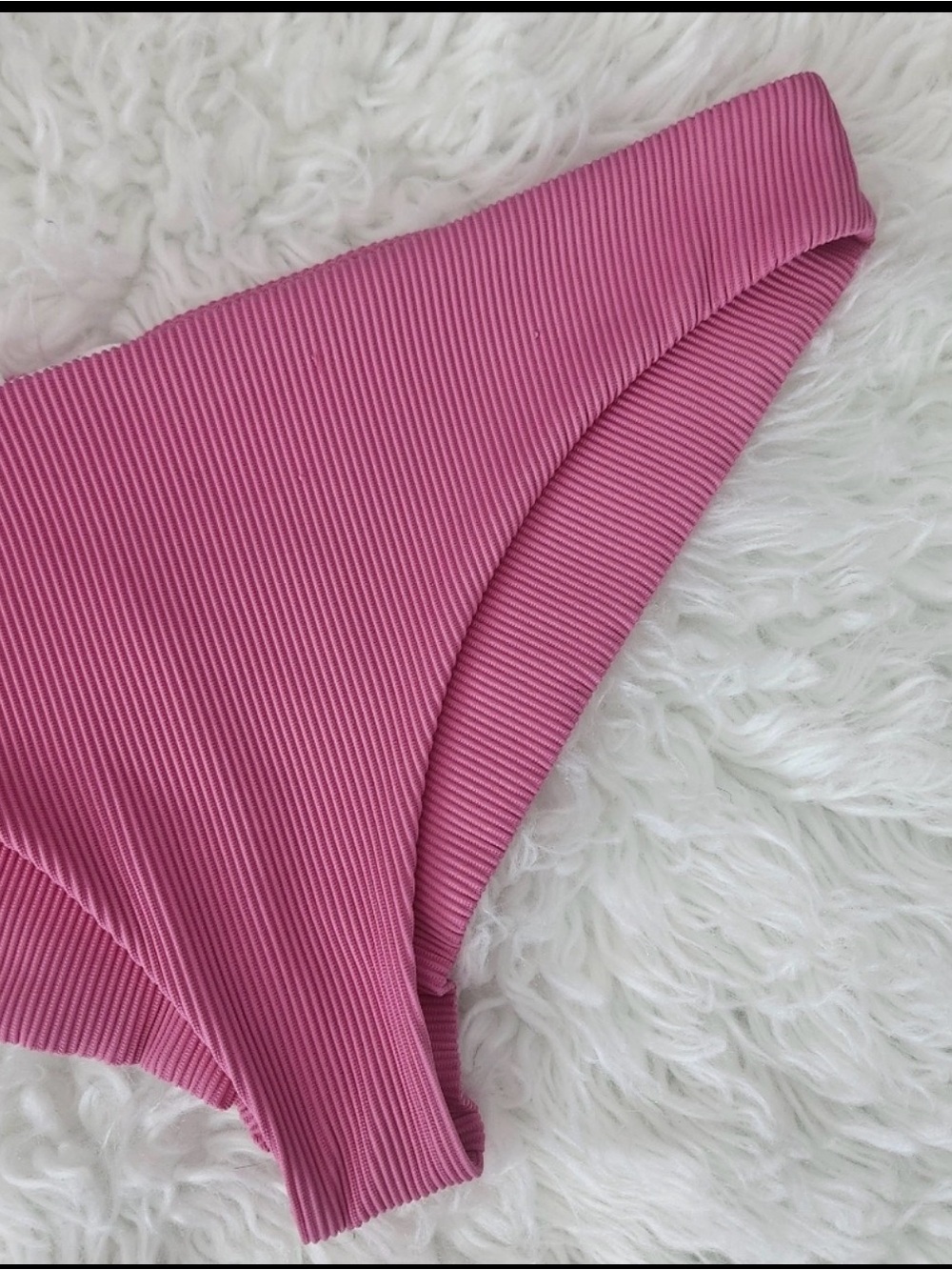 Roxy Ribbed Bikini Bottoms in Blue and Pink